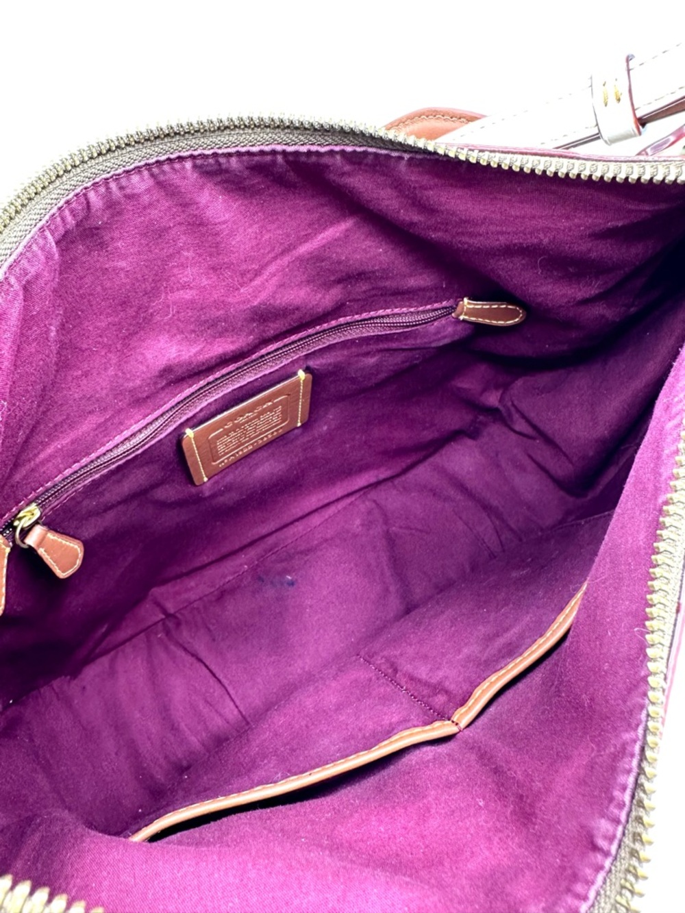 Coach Sutton Hobo Bag – Signature Coated Canvas with Chalk Leather Trim - Picture 7 of 9